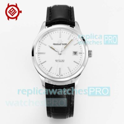 V9 Factory Swiss Copy Jaeger-LeCoultre Master Control Date Ultra-thin Silver Face Men's Watch 